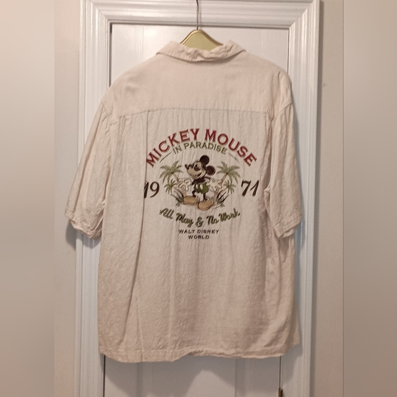 Disney Other - Mickey Mouse Lost In Paradise Y2K Embroidered Men's Shirt XL